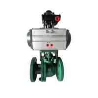 Ball valve with pneumatic actuator