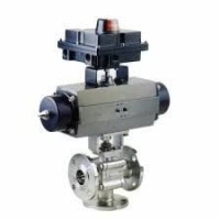 Pneumatic three-way shut-off valve